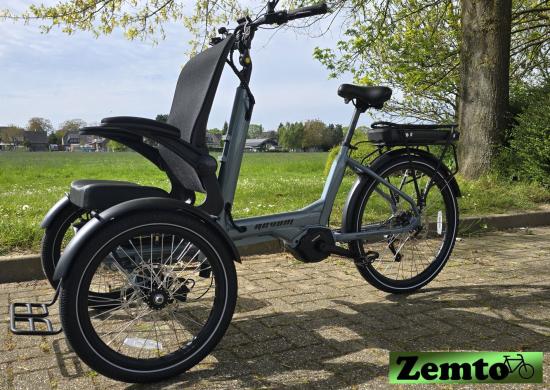 Elektro Dreirad Zemto-Mover T5, kleine Rikscha, mit Lastenrad Umbau Möglichkeit grau